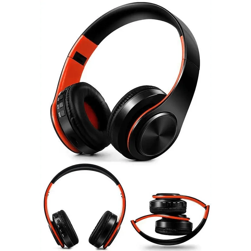 Stylish Wireless Bluetooth Headphone Stereo Headset Music Headset Foldable Wireless and Wired Stereo Headset Micro SD/TF FM For Cell Phone PC