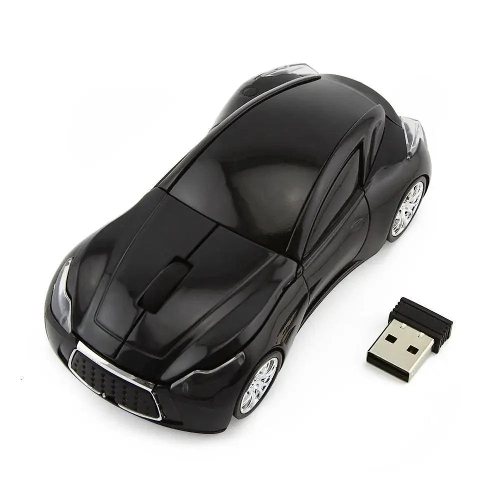 Stylish Wireless Computer Car Shape Mouse Mini 3D Ergonomic PC Gamer Mouse Retro Optical Mice 1600 DPI USB Receiver Suitable for PC/Computer/Laptop