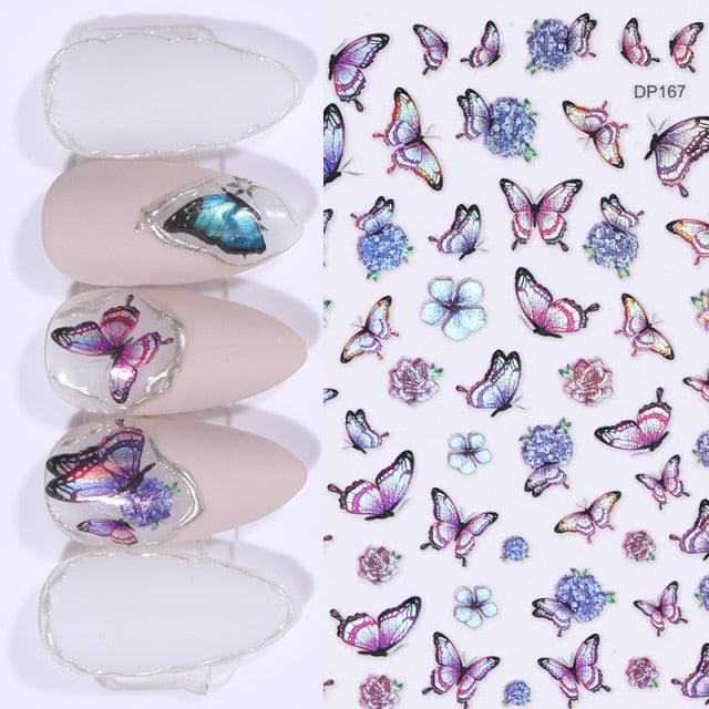 Summer Glitter Nail Decals Stickers Gold Black White Leaf Manicuring Foils Geometric Slider Nail Art Adhesive Decor Adhesive 3D Wave Design Decoration for Women Girls Art Stickers Decal Decoration Metallic Curve Strip Line Nail Decor