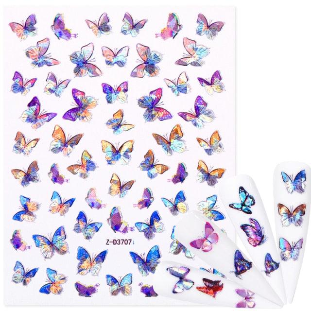 Summer Glitter Nail Decals Stickers Gold Black White Leaf Manicuring Foils Geometric Slider Nail Art Adhesive Decor Adhesive 3D Wave Design Decoration for Women Girls Art Stickers Decal Decoration Metallic Curve Strip Line Nail Decor