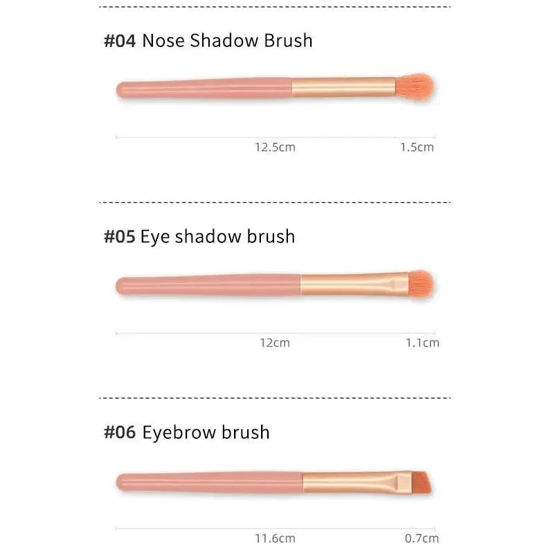 Super Luxury Quality Amazing 8Pcs Mini Travel Portable Soft Makeup Brushes Set Cosmetic Powder Eye Shadow Foundation Blush Blending Beauty Make Up Brush Tool