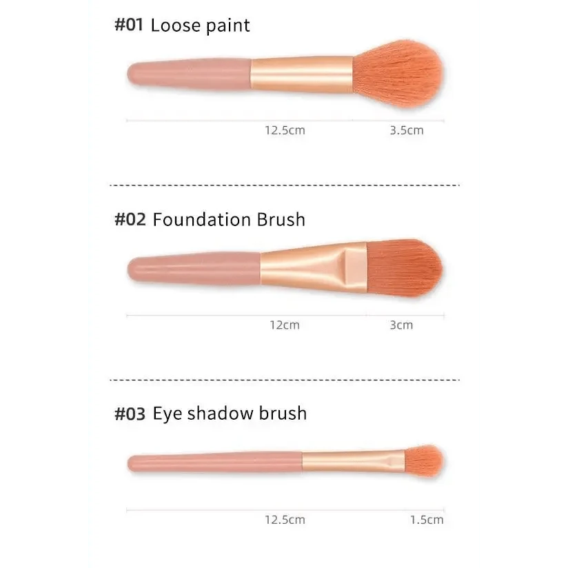 Super Luxury Quality Amazing 8Pcs Mini Travel Portable Soft Makeup Brushes Set Cosmetic Powder Eye Shadow Foundation Blush Blending Beauty Make Up Brush Tool