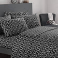 Super Soft Two-Tone Geometric Leaf Pattern Sheet Set