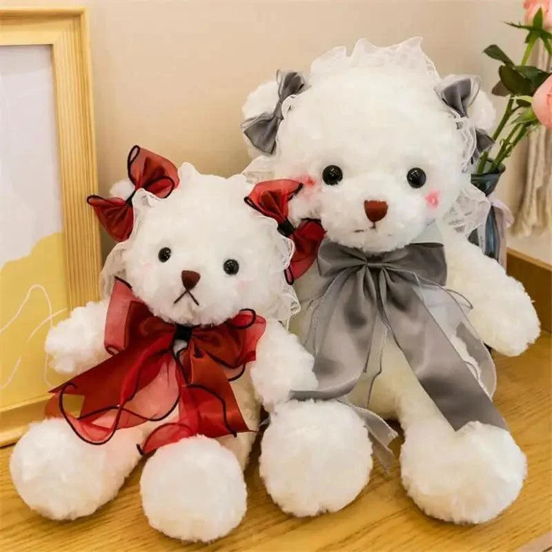 Superior Quality Cute Teddy Bear With Dress Plush Doll Stuffed Animals Kids Toys Room Decor, Christmas,VE Valentine Gifts