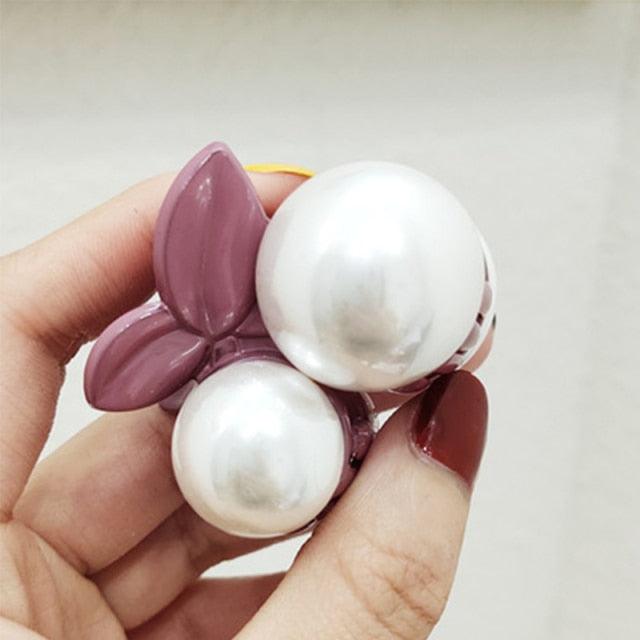 Sweet Mini Round Pearl Hair Clips for Women Girls Hair Claw Chic Barrettes Claw Crab Hairpins Styling Gorgeous Fashion Hair Accessories For Women