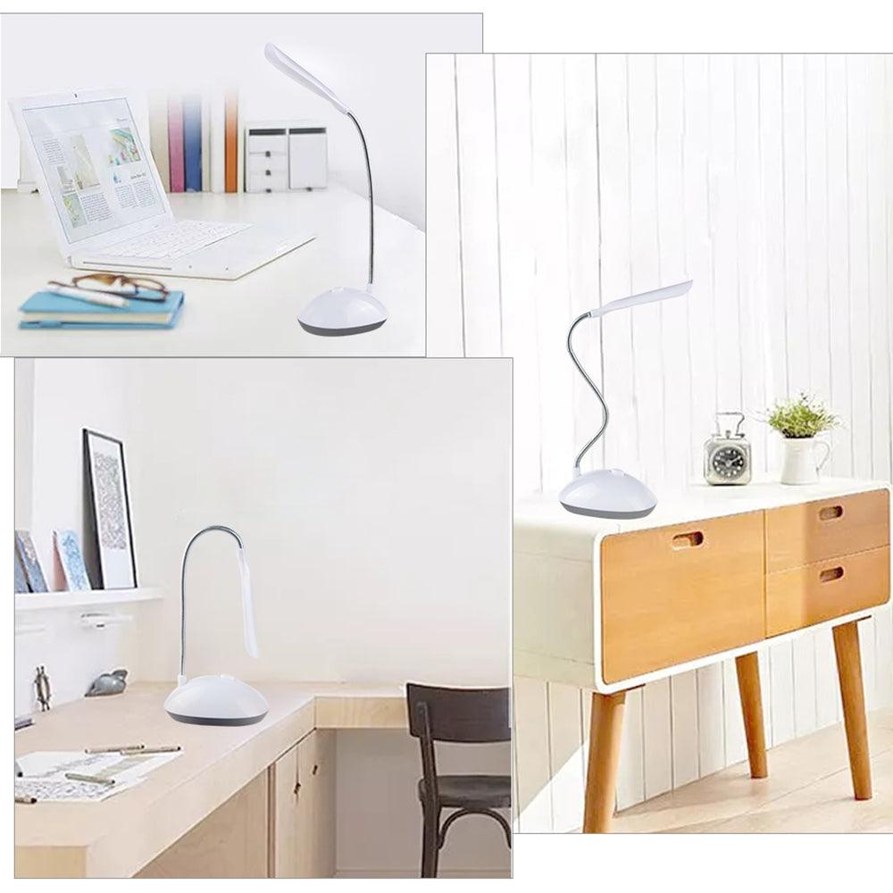 Table Lamp For Study LED Desk Lamp 3XAAA Battery Not Include Dimmable Mini Table Top Lantern Cute Book Light Office Smart Decorative Table Lamp Cute Study Lamps for Bedroom Décor