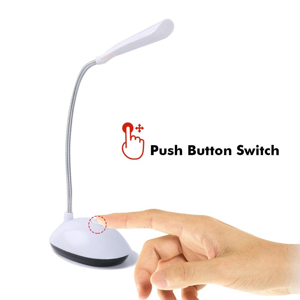 Table Lamp For Study LED Desk Lamp 3XAAA Battery Not Include Dimmable Mini Table Top Lantern Cute Book Light Office Smart Decorative Table Lamp Cute Study Lamps for Bedroom Décor
