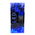 100-Light 5mm Blue LED Green Wire Light Set