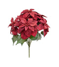 Poinsettia Bush - 20 inch - 5 Head - Burgundy