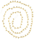 Bright Gold Mini Jingle Bell and Glass Bead Garland