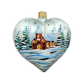 Country Heart Ornament - White Base