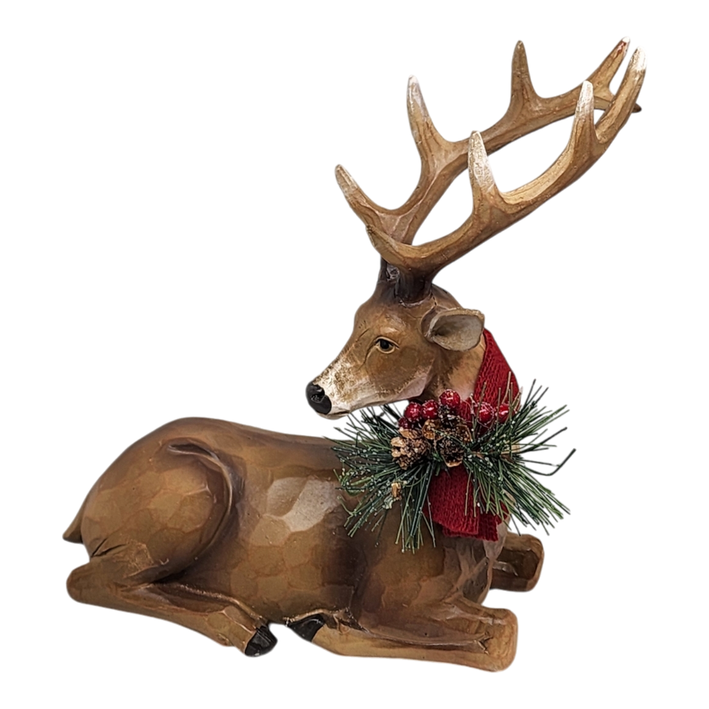 Resin Deer Figurine - Laying Down