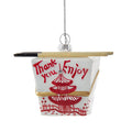 Chinese Take-Out Box Glass Ornament