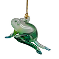 Playful Frog Glass Ornament