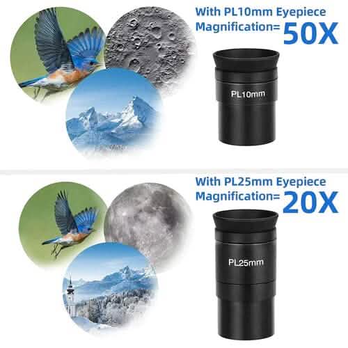 Telescope for Beginner 114mm Aperture 500mm AZ Mount Astronomical Reflector