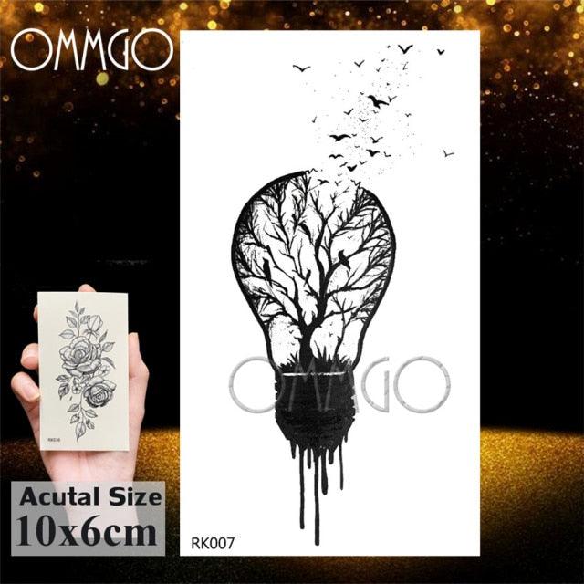Temporary Tattoos Seahorse Dolphin Sticker Watercolor Custom Body Tattoo For Children Women