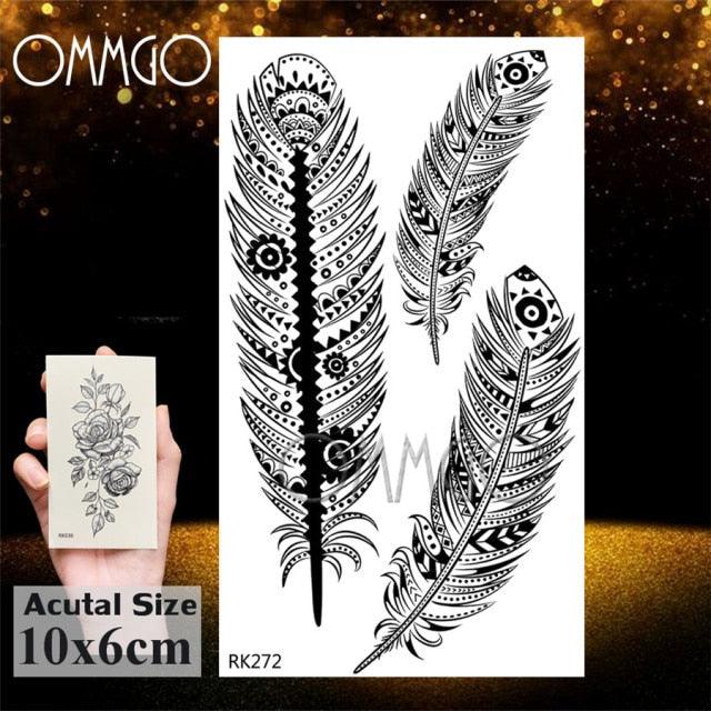 Temporary Tattoos Seahorse Dolphin Sticker Watercolor Custom Body Tattoo For Children Women