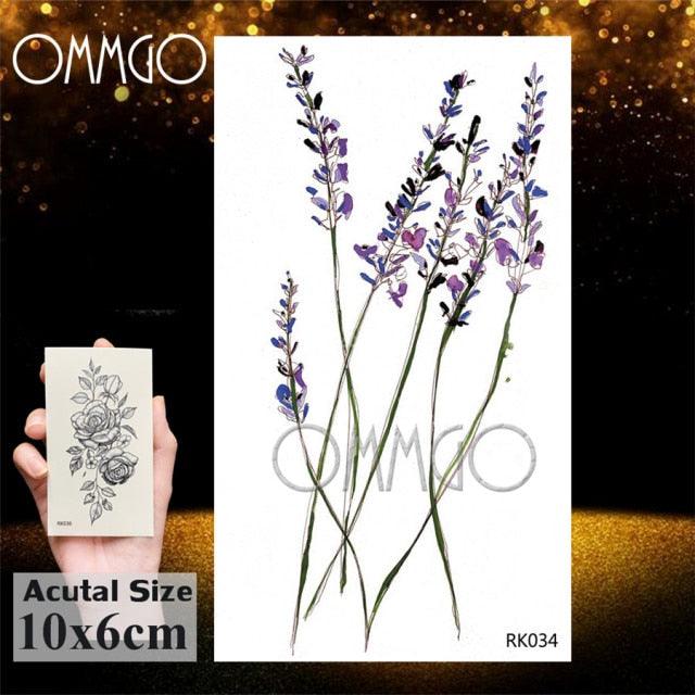 Temporary Tattoos Seahorse Dolphin Sticker Watercolor Custom Body Tattoo For Children Women
