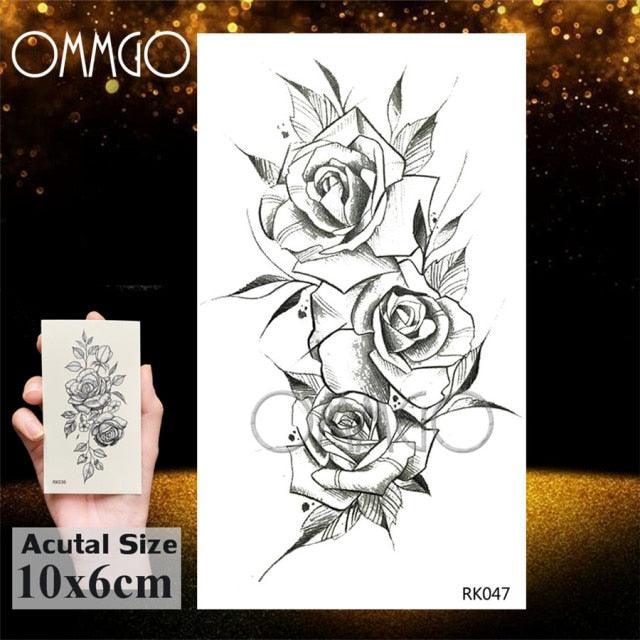 Temporary Tattoos Seahorse Dolphin Sticker Watercolor Custom Body Tattoo For Children Women