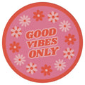 Sip Sip Hooray Coaster -  Good Vibes Only - Pink Floral