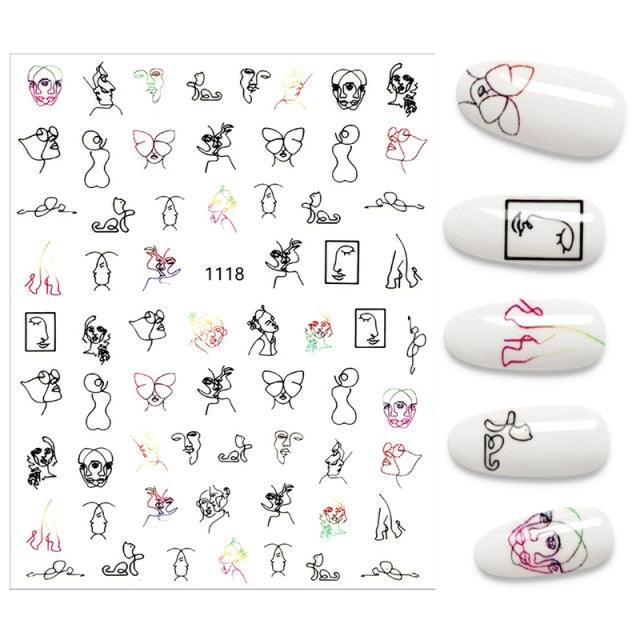 The New 3D Nail Sticker Cool English Letter stickers for nail  Foil Love Heart Design Nails Accessories Fashion Manicure Sticker Stickers Girls Manicure Decoration Nail Art Supplies 3D Self-Adhesive Nail Decals Designer Nail Stickers for Acrylic Nails