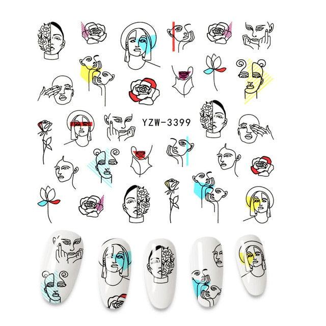 The New 3D Nail Sticker Cool English Letter stickers for nail  Foil Love Heart Design Nails Accessories Fashion Manicure Sticker Stickers Girls Manicure Decoration Nail Art Supplies 3D Self-Adhesive Nail Decals Designer Nail Stickers for Acrylic Nails