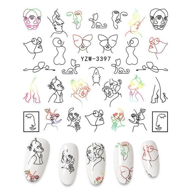 The New 3D Nail Sticker Cool English Letter stickers for nail  Foil Love Heart Design Nails Accessories Fashion Manicure Sticker Stickers Girls Manicure Decoration Nail Art Supplies 3D Self-Adhesive Nail Decals Designer Nail Stickers for Acrylic Nails