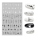 The New 3D Nail Sticker Cool English Letter stickers for nail  Foil Love Heart Design Nails Accessories Fashion Manicure Sticker Stickers Girls Manicure Decoration Nail Art Supplies 3D Self-Adhesive Nail Decals Designer Nail Stickers for Acrylic Nails