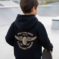 THE WINGED MECHANIC HOODIE - RECYCLED BLACK