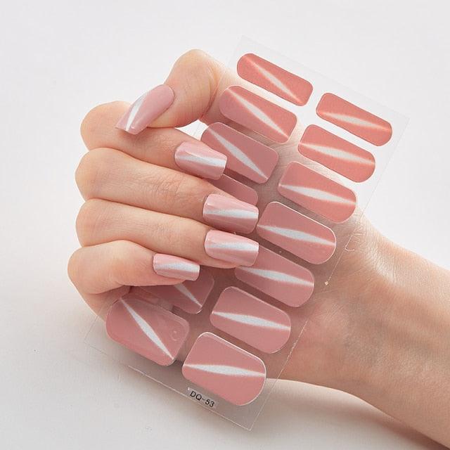 Three Sorts 0f Nail Stickers Full Cover Nail Stickers Nail Strips Self Adhesive Nail Sticker Nails Sticker Designer Tattoos Kids Nails Art Decoration Nail Strips Shiny French Tip Guides Stickers French Nail Stickers Form Fringe Guides for DIY Decoration
