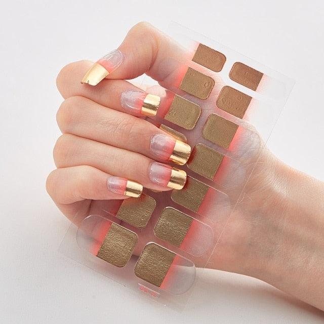 Three Sorts 0f Nail Stickers Full Cover Nail Stickers Nail Strips Self Adhesive Nail Sticker Nails Sticker Designer Tattoos Kids Nails Art Decoration Nail Strips Shiny French Tip Guides Stickers French Nail Stickers Form Fringe Guides for DIY Decoration