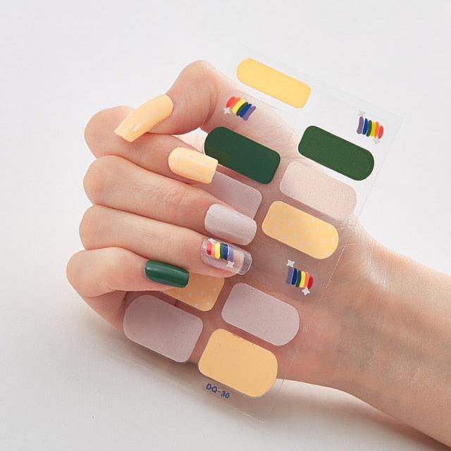 Three Sorts 0f Nail Stickers Full Cover Nail Stickers Nail Strips Self Adhesive Nail Sticker Nails Sticker Designer Tattoos Kids Nails Art Decoration Nail Strips Shiny French Tip Guides Stickers French Nail Stickers Form Fringe Guides for DIY Decoration