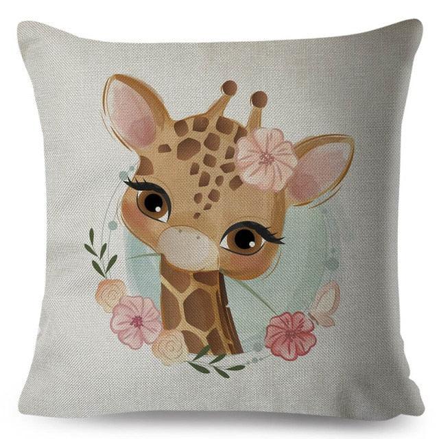 Throw Pillow Cover Animal Decor Deer Dinosaur Unicorn Rabbit Pillowcase For Home Decor Cushion Cover Kids Cartoon Decorative Pillow Covers Cute Colorful Animal Outdoor Cushion Cases for Children Room Sofa Couch 45x45cm