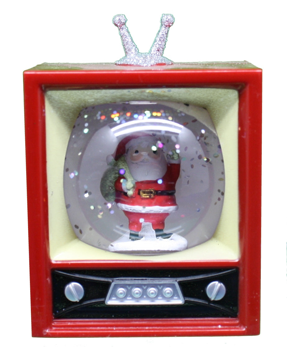 LED Mini TV Snowglobe - Santa