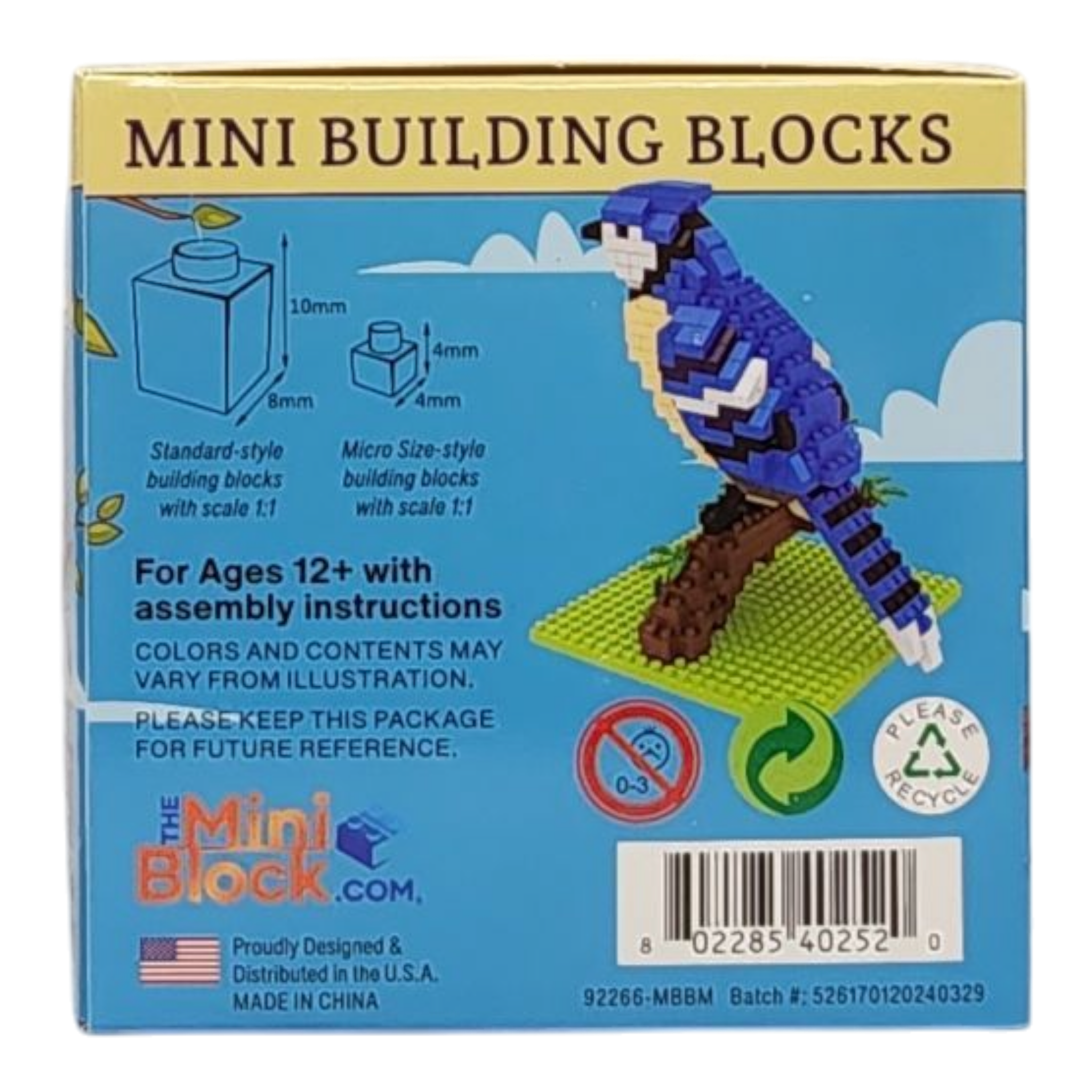 Mini Building Blocks - Blue Jay