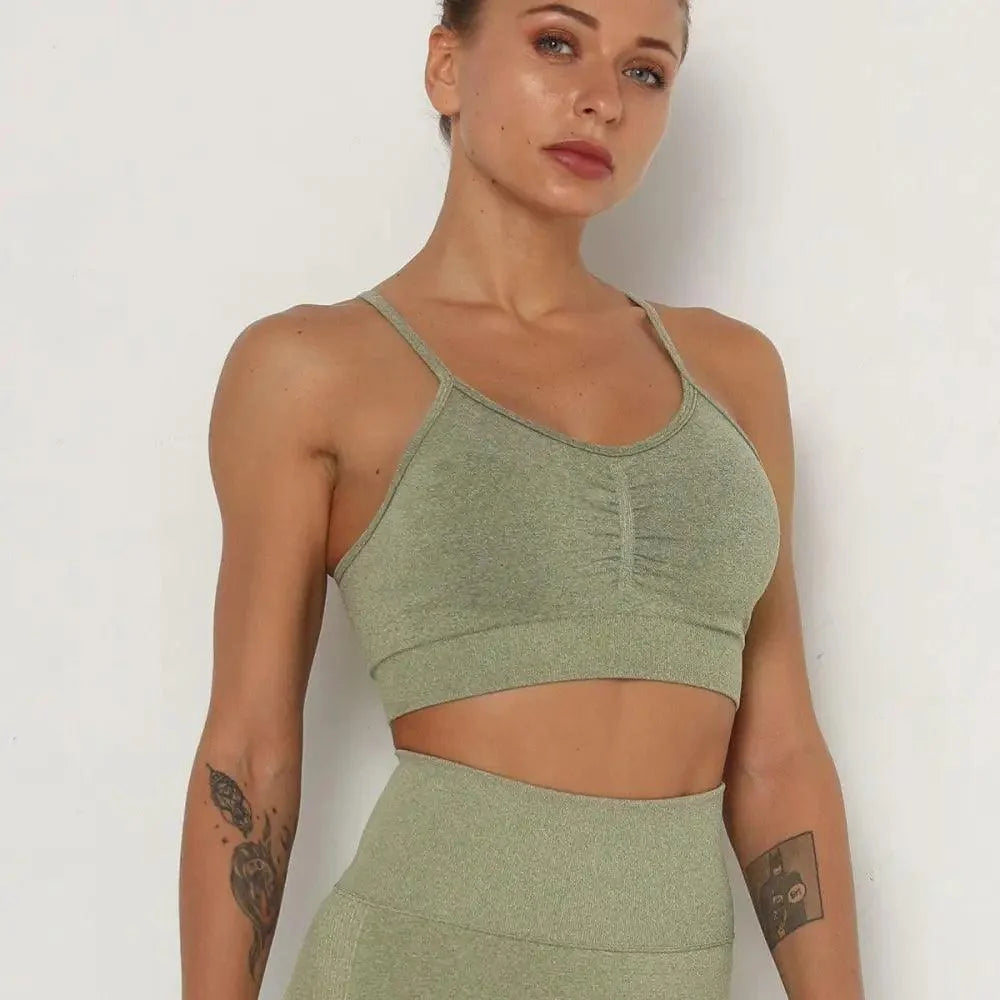 Push Up Sports Tops Fitness For Women And Girls Sport Female Sport Gym Top Padded Gym Brassiere Sports