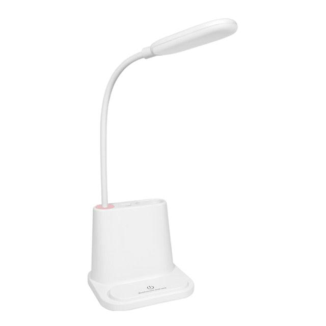 Touch Dimmable LED Desk Lamp 10W Wireless Charging/USB  Charging Table Light for Children Kids Reading Study Bedside Bedroom Decorative Table Lamp Cute Study Lamps for Bedroom Décor