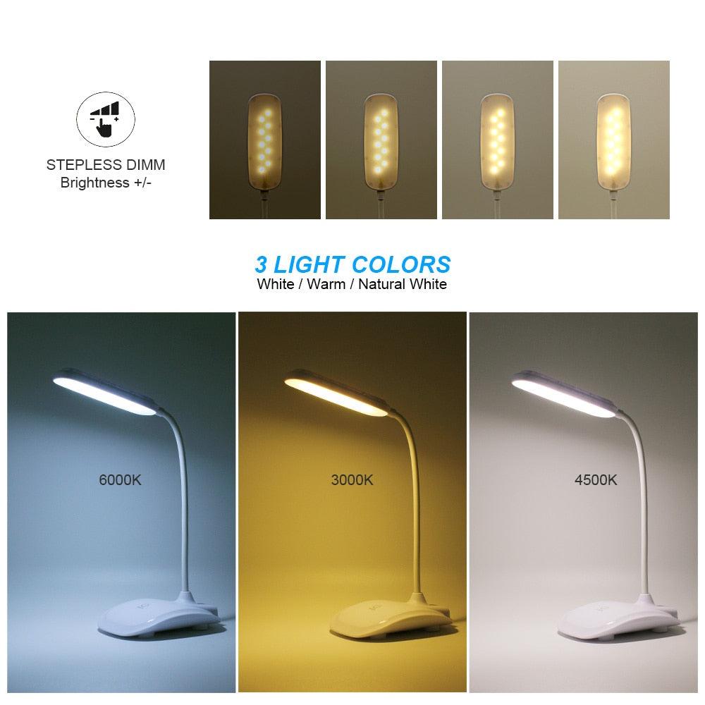 Touch LED Desk Lamps Built-in Lithium Battery USB Charging Natural Warm White Dimmable Night Lights For Bedroom Bedside Decorative Table Lamp Cute Study Lamps for Bedroom Décor