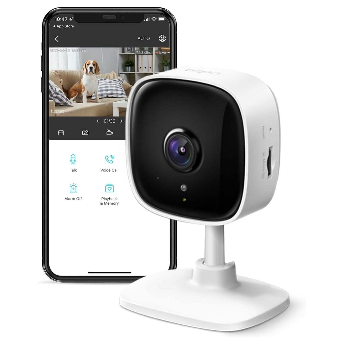 TP-Link Tapo 1080P Indoor Security Camera for Baby Monitor  (Refurbished)