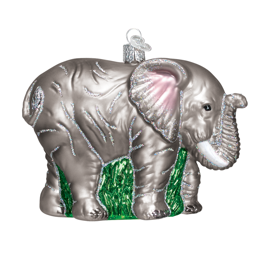 Old World Christmas Elephant Glass Blown Ornament