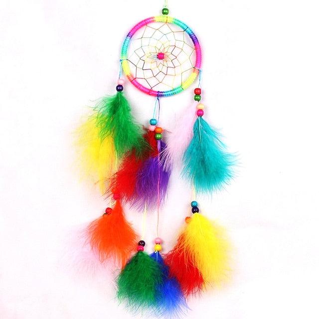 Traditional  Heart Shape Creative Handmade Vintage Dream-catcher Wedding Decoration Wind Chimes Party Feather Room Decor With Feathers Wall & Car Hanging Ornament Heart Shaped For Gift Memorial Photography Festival