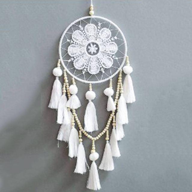 Traditional  Heart Shape Creative Handmade Vintage Dream-catcher Wedding Decoration Wind Chimes Party Feather Room Decor With Feathers Wall & Car Hanging Ornament Heart Shaped For Gift Memorial Photography Festival