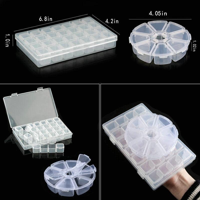 Transparent Plastic Storage Jewelry Box Compartment Adjustable Container For Beads Earring Box For Jewelry Rectangle Box Case Storage Container for Jewelry Beads Earring