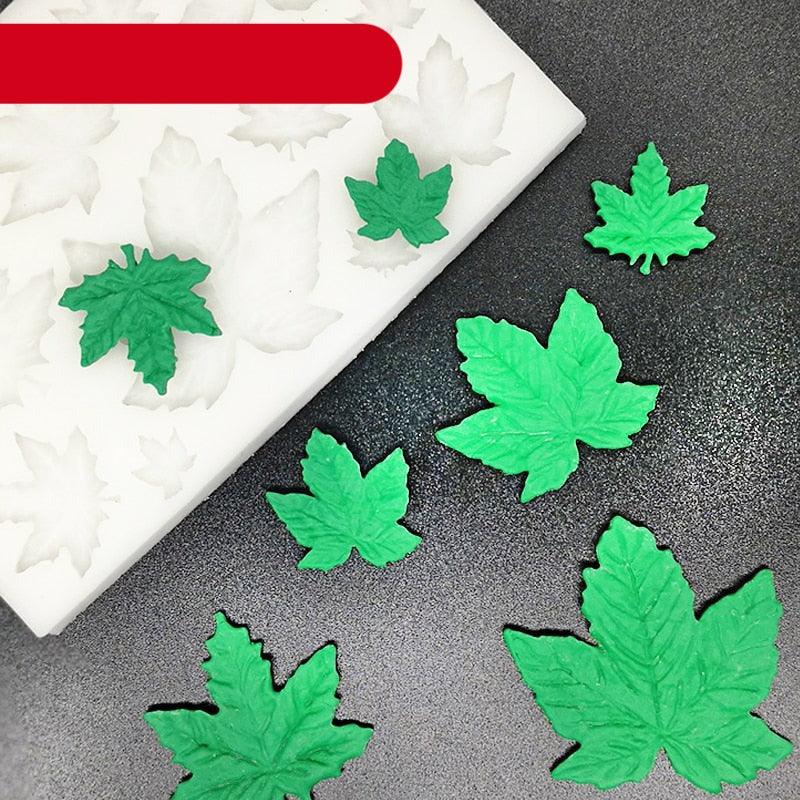 Tree Leaf Mold Silicone Fondant Cake Decorating Tools Chocolate Baking Mould 3D Sugarcraft  Homemade Bakeware 3D Leaf Silicone Mold For Chocolate Candy Sugar Craft Cake Decoration Cupcake Decoration