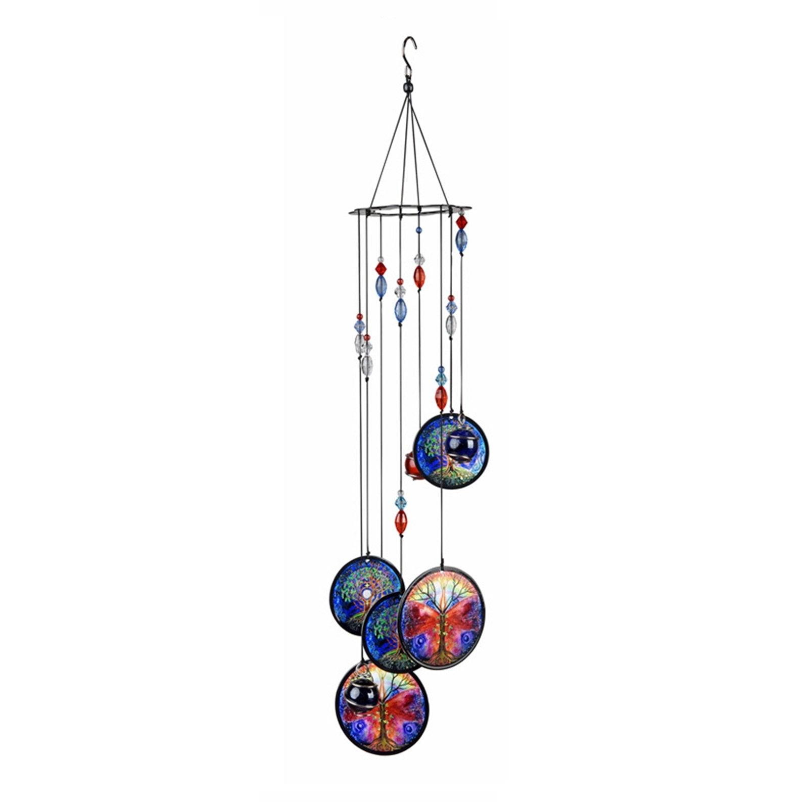 Tree Of Life Wind Chimes Decoration Gift Wall Hanging Window Home Ornament For Patio Garden Outdoor Wind-chimes Handmade Home Garden Decoration Tree of Life Wall Hanging Ornament Decor Wind Chime Backyard Porch Decoration