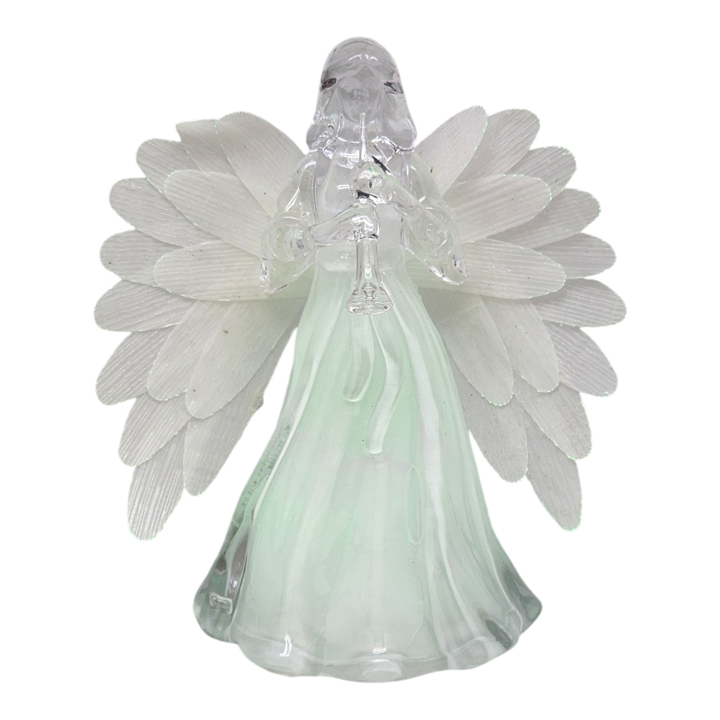 Lighted Acrylic Angel - Horn