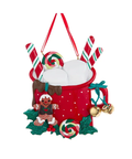 Cocoa Mug With Marshmallows Ornament - Family of 2