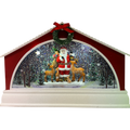 Santa and Reindeer Water Globe