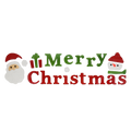 Wide Window Gel Clings - Merry Christmas With Santa and Snowman