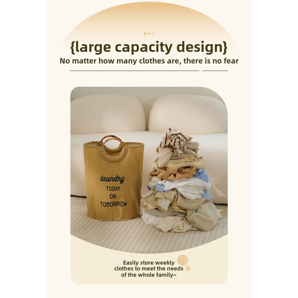 Tote clothes laundry basket household, large capacity pants clothing storage basket, polyester waterproof laundry basket